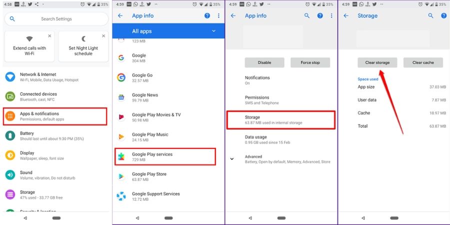 Cara Update Google Play Service dengan Menghapus Data Google Play Service