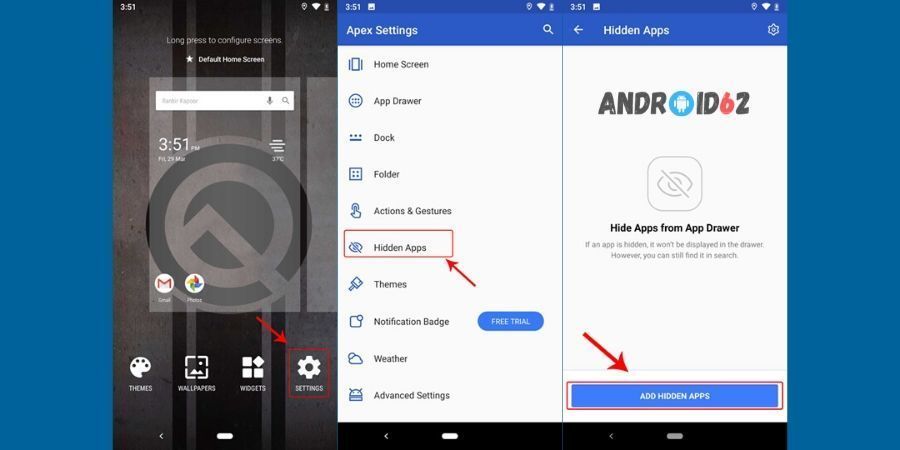 Cara menyembunyikan aplikasi di Android dengan Apex Launcher