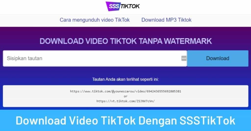Download Video TikTok Dengan SSSTikTok